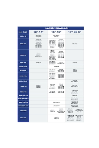 Pikap Minibüs ve Kamyonet İçin Mahmuzlu Patinaj Zinciri 800x15XL