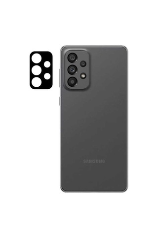 Galaxy A73 Zore 3D Kamera Camı Koruyucu Siyah