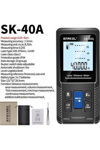 Besthome1 Yüksek Hassasiyetli Lazerli Mesafe Ölçer - 5 Mod, Ip54 Su Geçirmez, 120m Ölçüm