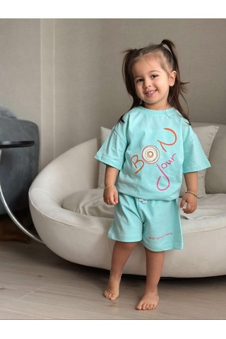 Bonjour Şortlu Çocuk Takım Yeşil