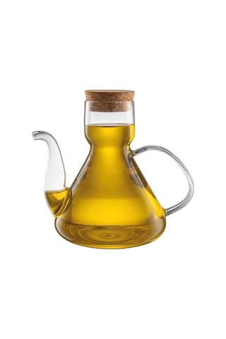 Reoona Borosilikat Cam Mantar Kapaklı Yağdanlık 500 Ml Liya 1 Adet Şeffaf
