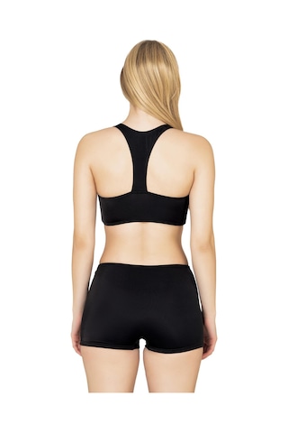 Endeep Kadın Geometrik Desenli Toparlayıcı Şortlu Bikini Takımı Siyah