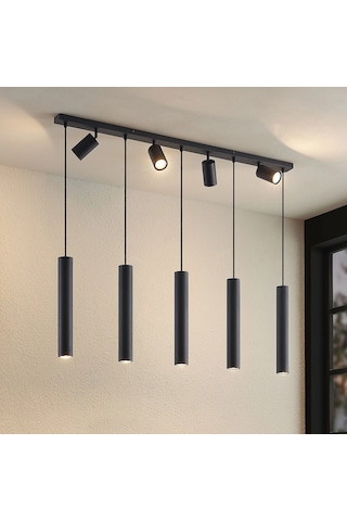 Archio Beşli Spot Ledli Sıralı Sarkıt Avize Çok Renkli