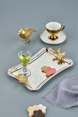 Cooker Özel Lüx Dikdörtgen Paslanmaz Çelik Tepsi 26 Cm Metalik