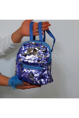 Fiyra Crn Bebe Mavi Pullu Kız Çocuk Sırt Çantası 16cmx20cmx10cm Mavi