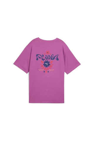 Puma Wardrobe Ess Floral Pack Relaxed Graphic Tee Kadın T-shirt Mor