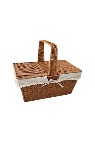 Homyl Taklit Rattan Piknik Sepeti Dokuma Meyve Stil B