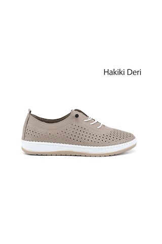 Gönderi(R) Gönderi R Kadın Vizon Bağcıklı Hakiki Deri Comfort Ayakkabı Ddza84842845