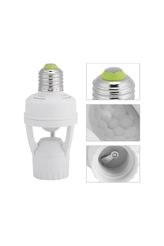 Parcbeny 24272 360 Pır Hareket Sensörlü E27 Lamba Duy Uyumlu Adaptörü Zaman Ayarlı Ac 100v-240v 60w Max