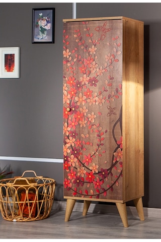 Bingo Red / 8 Raflı Çok Amaçlı Mutfak Dolabı Banyo Dolabı Çok Amaçlı Dolap