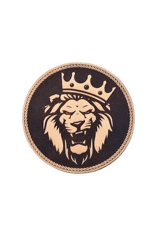 Aslan- Deri Peç - Arma - Askeri Patch Arslan Peç Patch 8 Cm Çap Çok Renkli