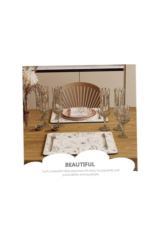 Çiçekli Kaymaz Servis Matı