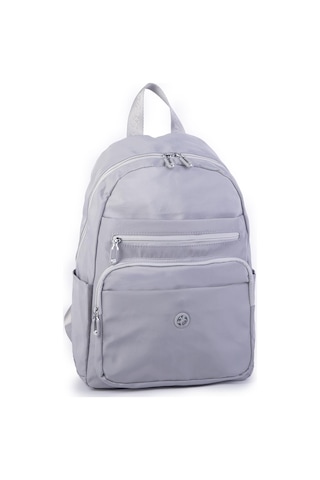 Nas Bag Unisex Büyük Boy Çok Gözlü Su Geçirmez Sırt Çantası Gri