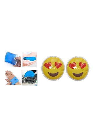 Sia Emojili Şekil El Isıtıcı Sıcak Su Torbası Pvc 9 Cm 2 Adet