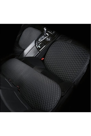 Ford Fiesta Uyumlu Deri Kapitone Koltuk Minderi Koruma Kılıfı 3 Lü Set