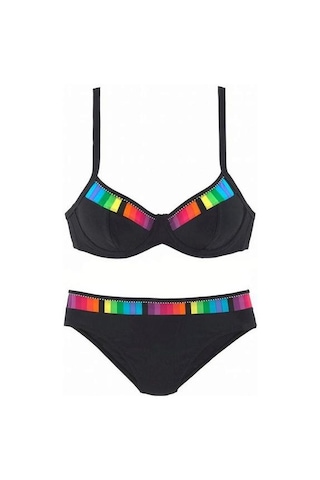 Yeni Yaz Kadın Bikini Seti Colorblock Yüksek Bel Yüzme Alt Rahat Kadın Beachwear Mayo Mayo İç Giyim Mavi