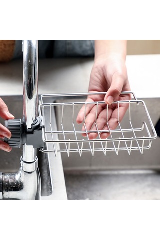 Paslanmaz Çelik Musluk Organizatörü - Lavabo Alanınızı Düzgün Ve 有序 Mutfak Veya Banyo İçin Tutun Çok Renkli