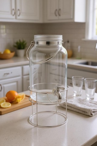 Bambum Crystal - Metal Standlı Cam Sebil 6l