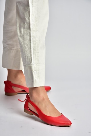 Fox Shoes H726324009 Kırmızı Kadın Babet