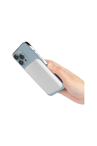 Yk Design P736 Wireless Magnetic Magsafe Powerbank Kablosuz 15w 5000 Mah BEYAZ