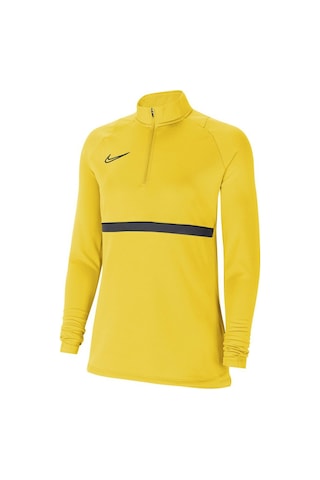 Nike Academy Dri Fit Half Zip Kadın Sarı Dik Yaka Sweatshirt Sarı