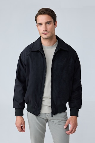 Danger Erkek Oversize Bomber Süet Ceket Siyah 4343dngr
