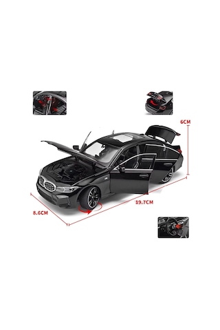 Bmw 325i Lcı 1:24 Ölçek Metal Model Araba - Açılır Kapılı, Sesli & Işıklı