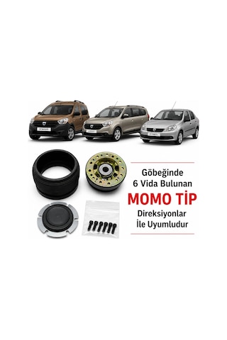 Symbol-lodgy-dokker Uyumlu Sabit Spor Direksiyon Göbeği Momo Tip Karma