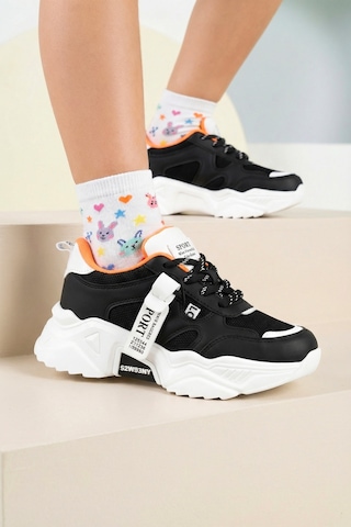 Dark Seer Kids Ds K 2051 Sneaker 2025 Kız Çocuk Beyaz-siyah