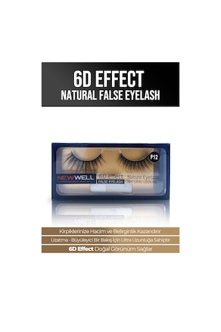 New Well P12 6D Effect Natural False Eyelash