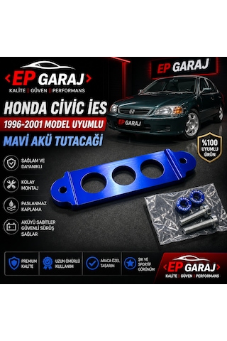 Honda Civic İes 1996-2001 Model Uyumlu Mavi Renkli Akü Tutacağı 0