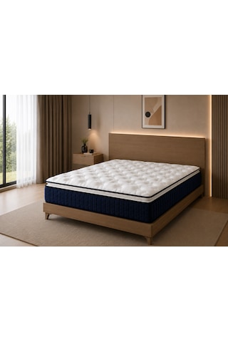 Blue Diamond Full Ortopedik Bonel Yaylı Yatak 27 Cm Tek Ve Çift Kişilik Beyaz