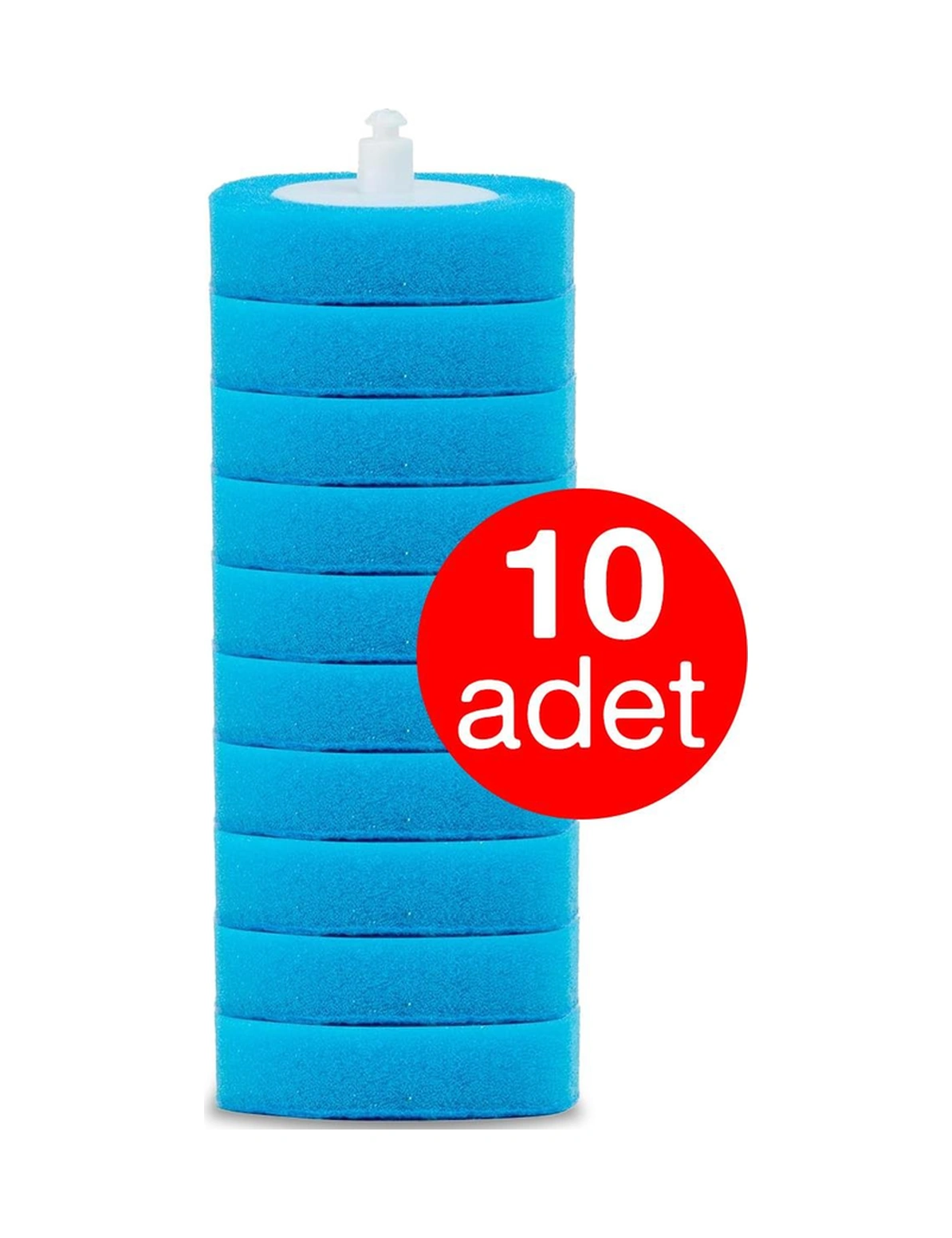 Kullan At Süngerli Tuvalet Temizleme Fırçası Yedek Başlığı 10 Adet Pratik Hijyenik Tuvalet Temizlik Süngeri Diğer