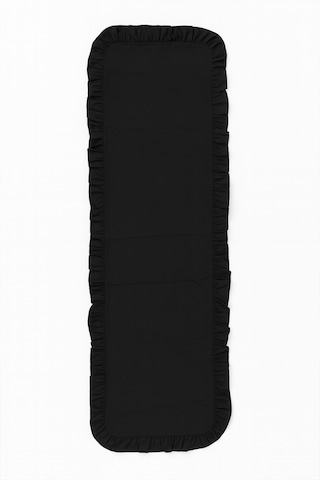 Yunusoğlu Home Fırfırlı Masa Runner 150x50 Cm Şık Dekoratif Masa Örtüsü Siyah