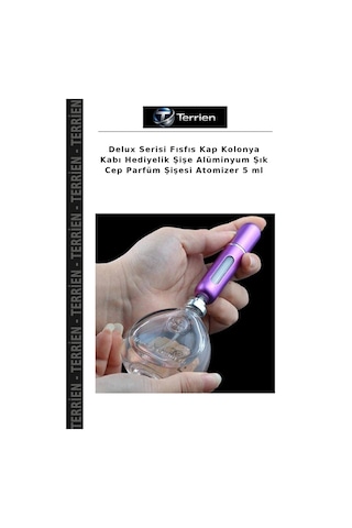 Delux Serisi Fısfıs Kap Kolonya Kabı Hediyelik Şişe Alüminyum Şık Cep Parfüm Şişesi Atomizer 5 Ml