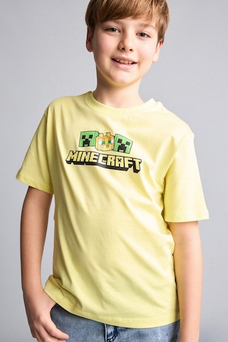 Defacto New Regular Fıt Bisiklet Yaka Minecraft Baskılı Kısa Kollu Tişört Erkek Çocuk H4340a826hsyl487 Sarı-yl487