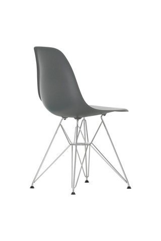 Vitra Eames Dsr Re Sandalye Geri Dönüşümlü Malzeme, Ikonik Tasarım, Dış Mekâna Uygun Koyu Gri