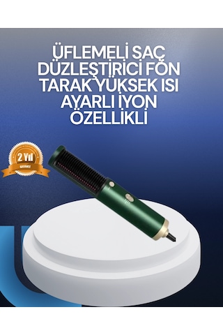 Saç Kurutma, Düzleştirici Ve Tarak Tek Cihazda - 3 Kademeli Isı Ayarı