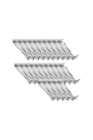 Xurunkeji İnç 25 Paket Oluk Askıları, Önceden Takılmış Vida İle, Sarkmış Yağmur Oluklarını Onarmak İçin Alüminyum Oluk Braketleri 15x15x15cm