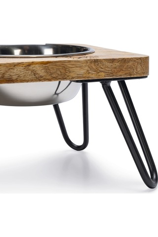 Beeztees Dbl Kedi İkili Mama Ve Su Kabı, Paslanmaz Çelik, Beyaz, 31x16x10cm, 2x350ml