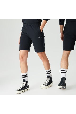 Converse Go-to Embroidered Star Chevron Fleece Unisex Siyah Şortdüz10023875