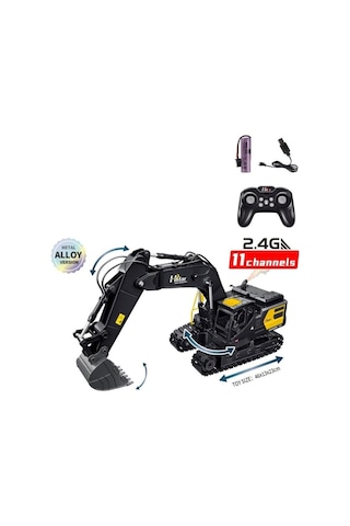 Uzaktan Kumandalı Full Fonksiyon Hareketli Excavator 2.4ghz Iş Makinesi Oyuncak Ekskavatör Çok Renkli