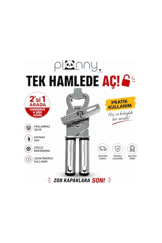 Pionny Inox Çelik Konserve Açacağı Çok Renkli