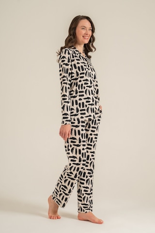 Pierre Cardin Kadın Krem Gömlek Pijama Takımı Pc9301-s-v1 Pc9301-s-v1