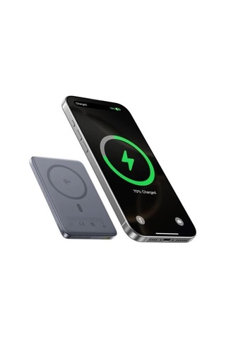 Picogo Ultra-slim Qi2 Magsafe Kablosuz Şarj Gri 10000 Mah Hızlı Şarj Powerbank