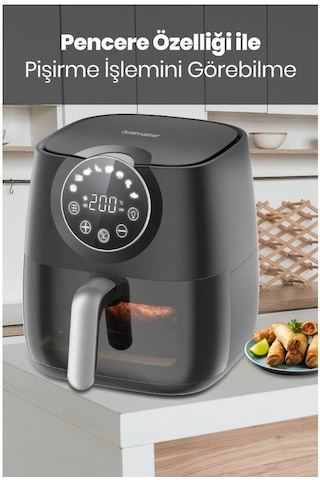 Goldmaster GM-7419 Freefry Cam Kapak Hazneli Sıcak Hava Fritözü