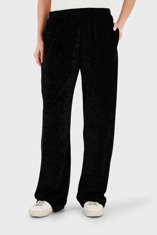 Emporio Armani Logolu Regular Fit Düz Paça Kadife Dokulu Eşofman Takımı Kadın Eşofman Takımı Ew004750 Af26228 Uc001 Siyah