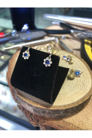 14 Ayar Taşlı Çocuk Küpesi Safderuntakı