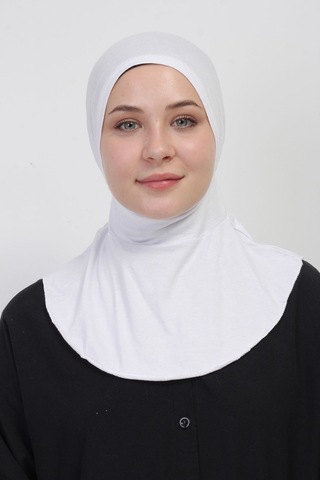 Pratik Esnek Likralı Boyunluklu Geçmeli Bone Ekru