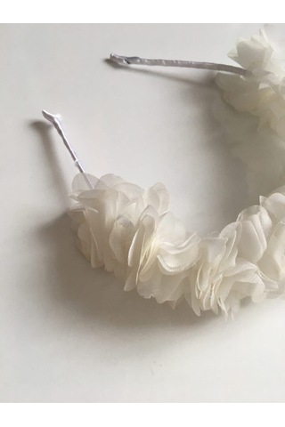 FdayAksesuar Çiçekli Lohusa Parti Kına Tacı Beyaz FRDY30576